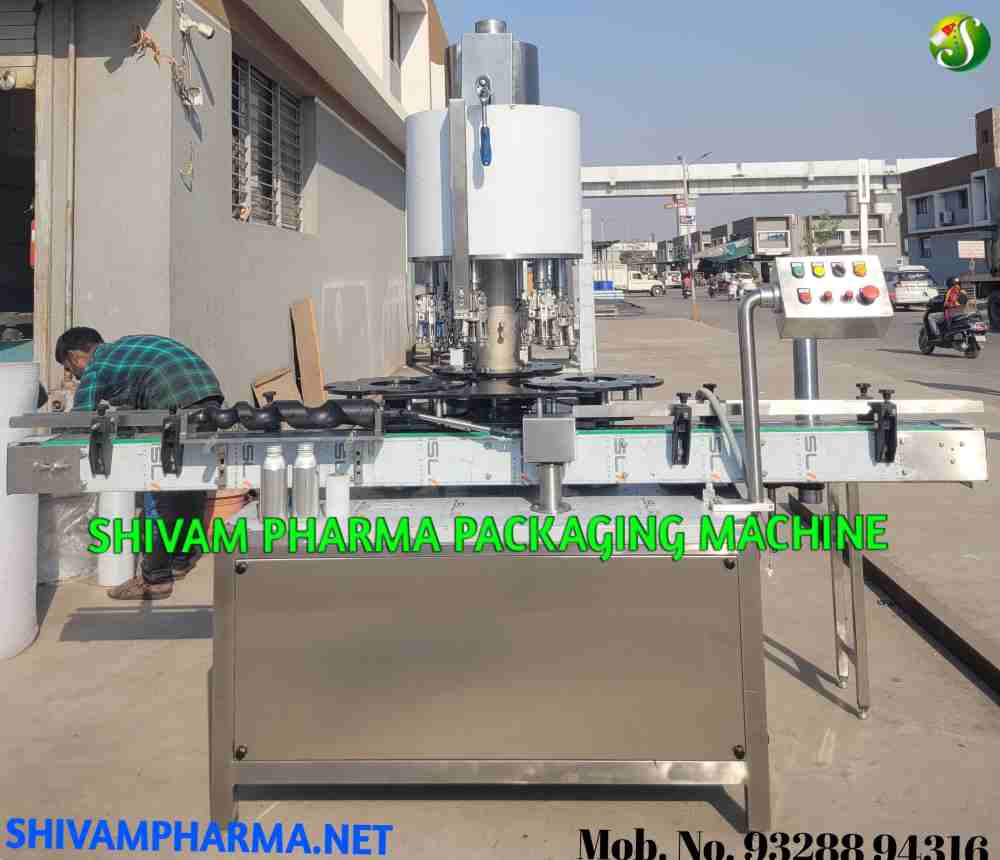 Side view of the Automatic Rotary Type Capping Machine